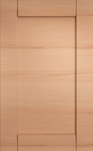 Фасады для кухни Кантри Фрезеровка «Лжевыборка Горизонталь» Бук дымчатый №186