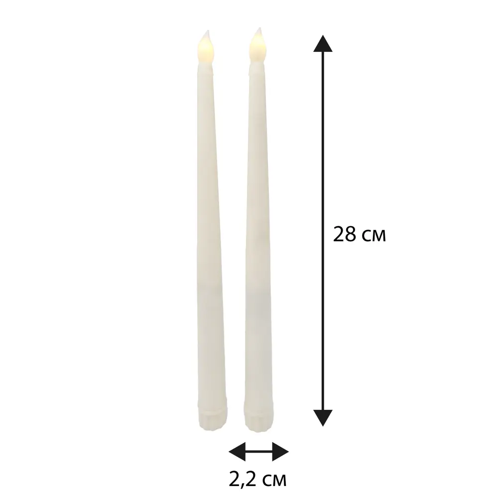 89378376 Свечи для дома 1 светодиод 28 см бежевый STLM-1417804 Santreyd  - Вид №1