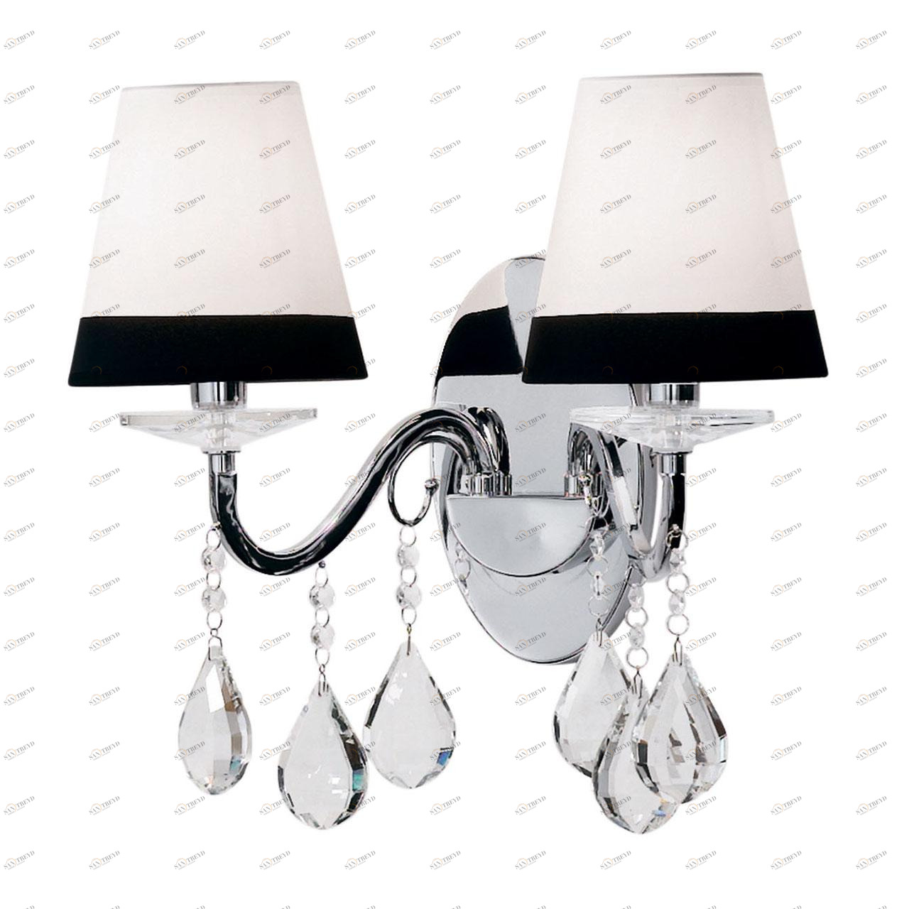 Бра Ideal Lux Domus AP2 IDEAL LUX  077683 Белый;прозрачный;черный 