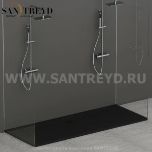 DP18070504 Душевой поддон 180х70 см цвет Черный бархат Globo DOCCIAPIETRA Италия