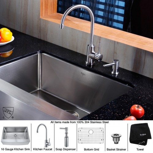 KHF200-30-KPF2160-SD20 Накладная раковина на столешницу  прямоугольная Krausru  - Вид №9