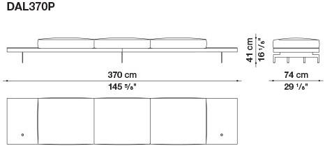 B&B Italia 3-х местный тканевый диван с шезлонгом Dock sun-id-1355318 - Вид №30