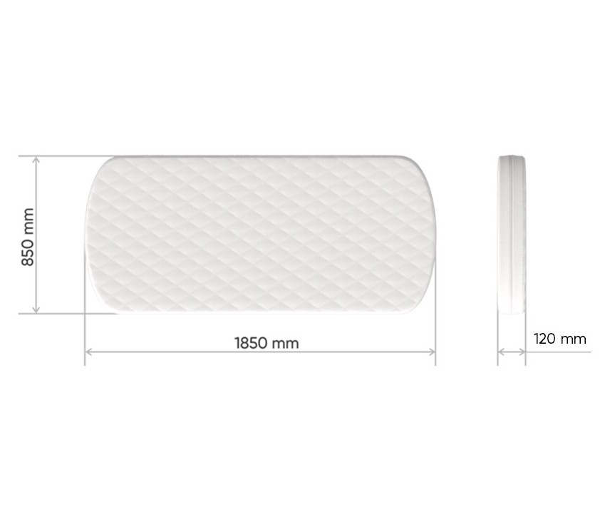 Матрас для подростковой кровати Classic 85х184 см кокос/eco-foam, 12 см ELLIPSE ELLIPSE CLASSIC 351822 Белый Santreyd  - Вид №1