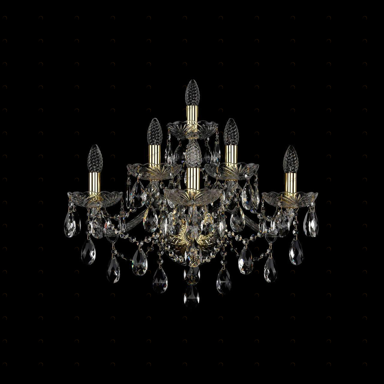 Бра настенное золотистое Bohemia Ivele 1415B XL BOHEMIA IVELE СВЕЧА 00-3889047 Золото 