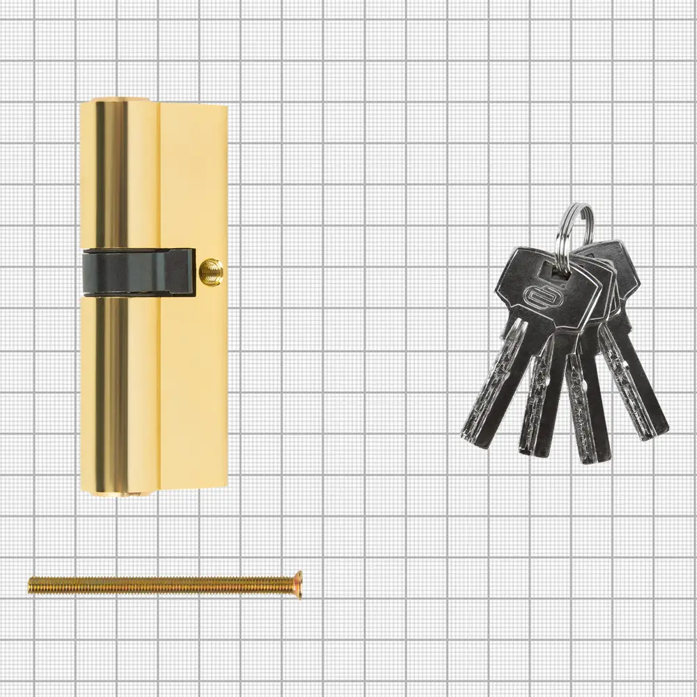 Цилиндр дверной Standers TTAL1-3545GD золотистый с ключами 82625310 STLM-0032185 - Вид №3