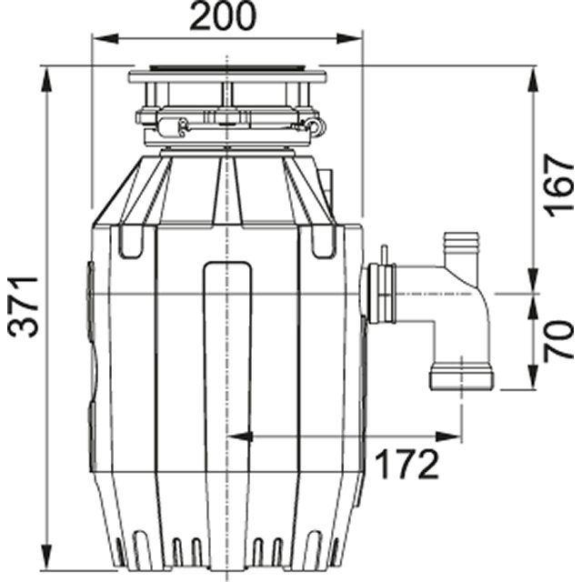 Утилизация пищевых отходов  Franke Turbo Elite Franke Turbo Elite TE-75 Franke Franke Turbo Elite TE-75  - Вид №1