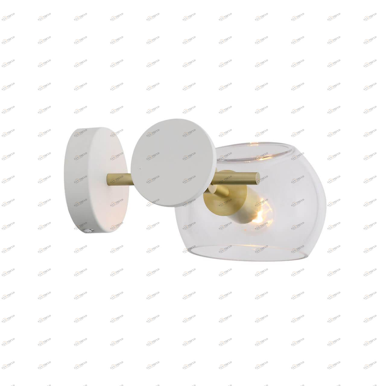 Бра со стеклянным плафоном белое Calmare SL434.201.01 ST LUCE CALMARE 00-3928824 Белый;золото 