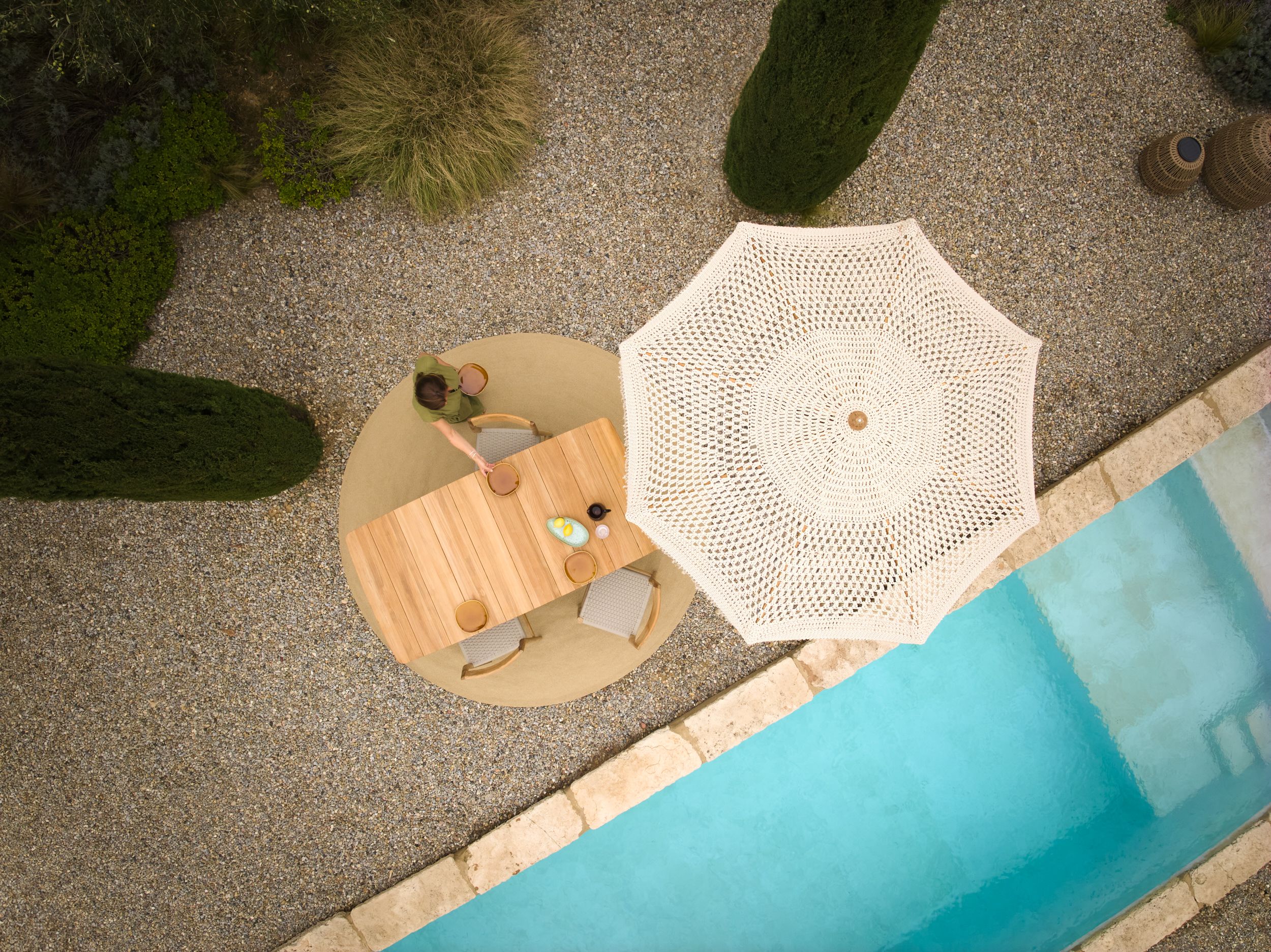 Высокий прямоугольный садовый стол из тикового дерева Jardinico Noa ARCH-00014502 - Вид №1