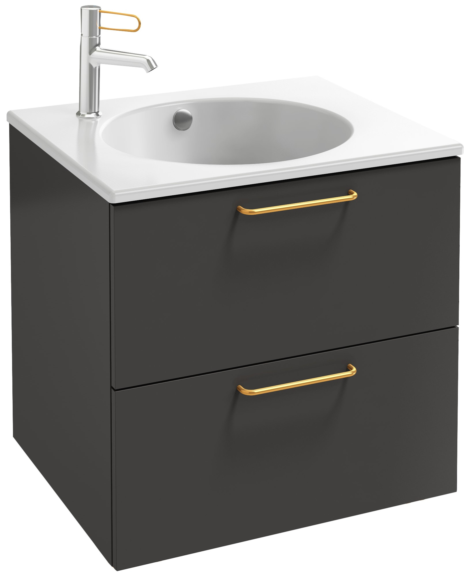 EB2520-R8-P14 Тумба под столешницу 60 см, 2 ящика, золотая ручка JACOB DELAFON ODÉON RIVE GAUCHE ODEON RIVE GAUCHE