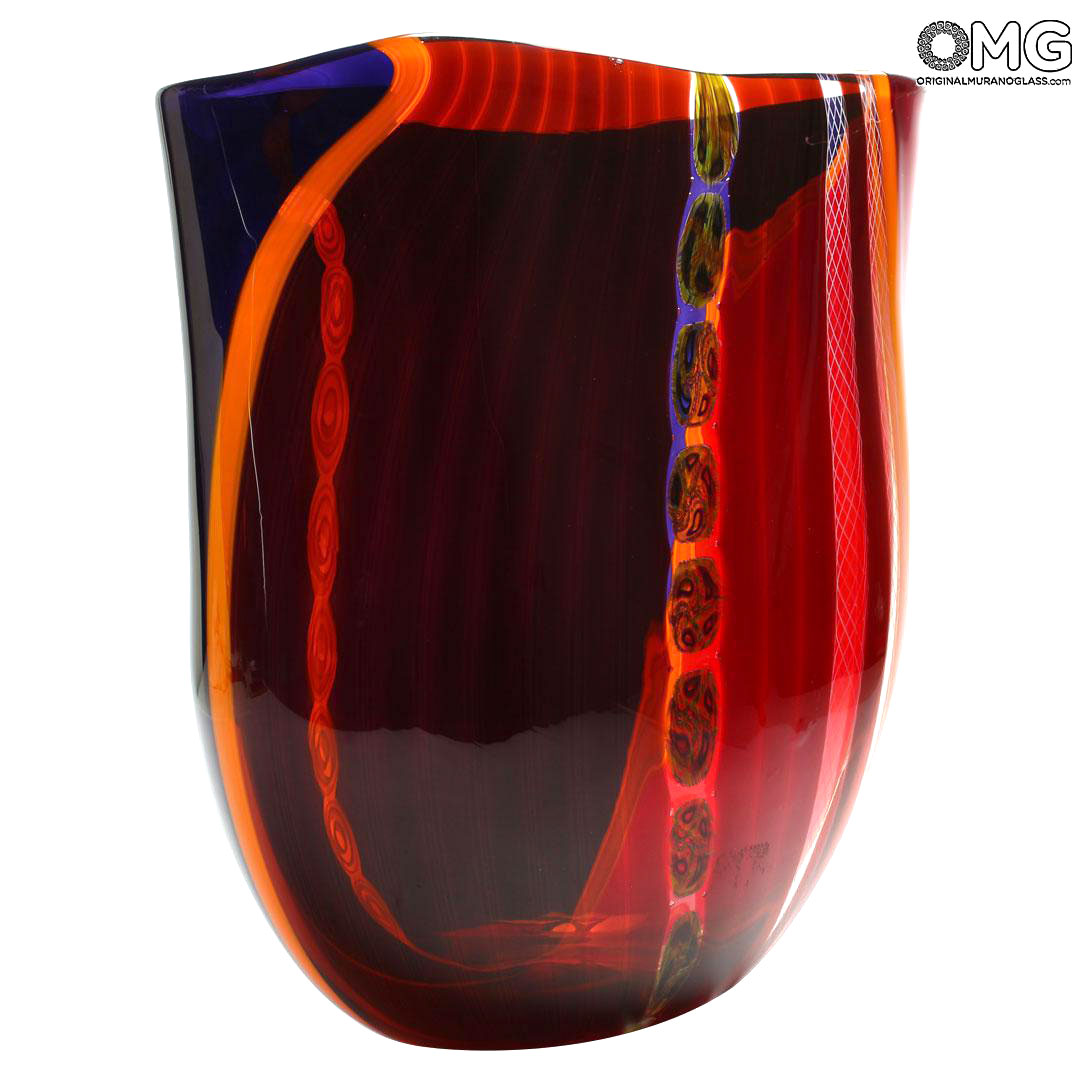 4685 ORIGINALMURANOGLASS Ваза Баттерфлай - Афро Челотто - муранское стекло OMG 13 см  - Вид №1