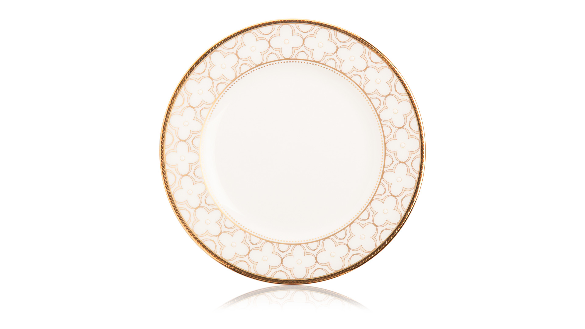 10672772 Noritake Сервиз чайный Noritake Трефолио,золотой кант на 6 персон 21 предмет, фарфор Фарфор  - Вид №5