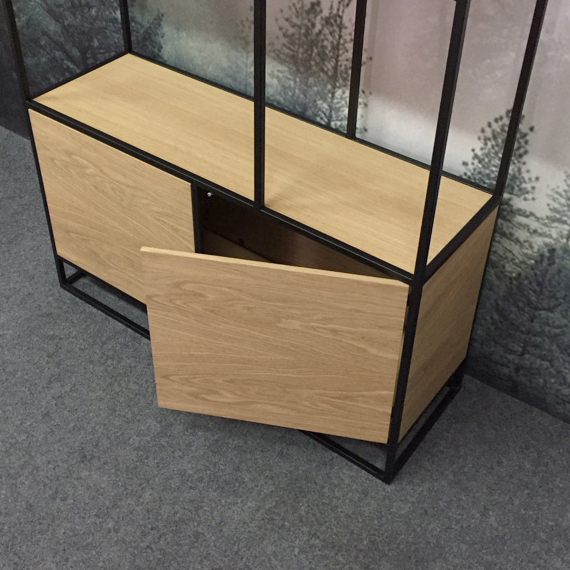 Стеллаж черный, светлый дуб Makella new black INTELLIGENT DESIGN СТЕЛЛАЖ MAKELLA 260788 Бежевый;черный  - Вид №1