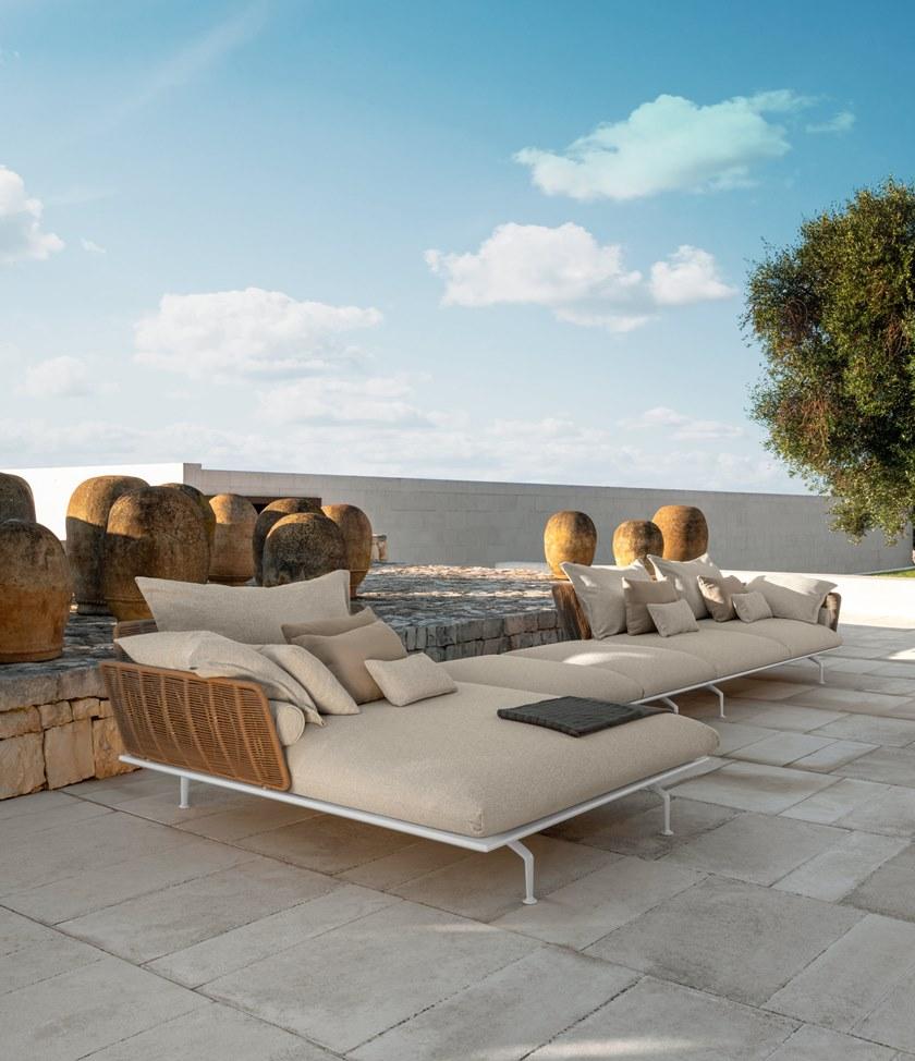 Talenti Садовый диван из ткани с шезлонгом Cruise alu sun-id-1512485 - Вид №5