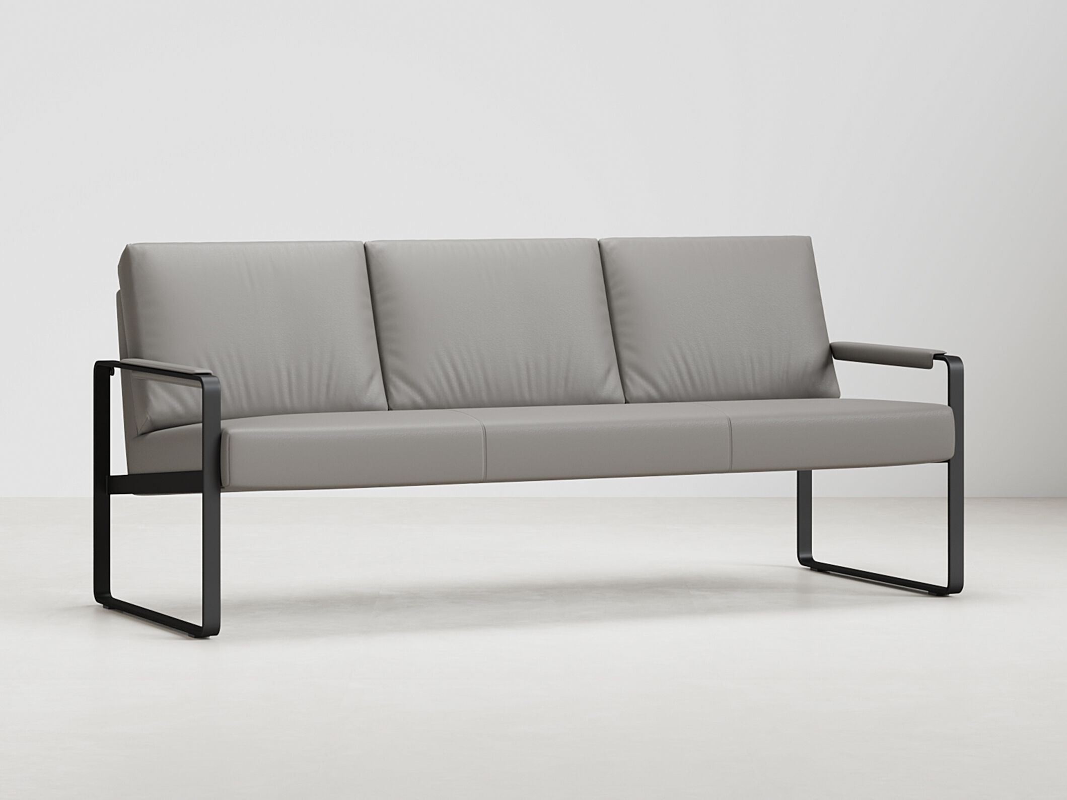 3-местный кожаный линейный диван WORKSPACE DETROIT ARCH-00104362