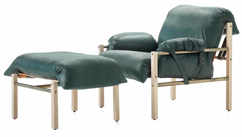 BassamFellows Кожаное кресло Club с подлокотниками Sling Cb-570 - Вид №6