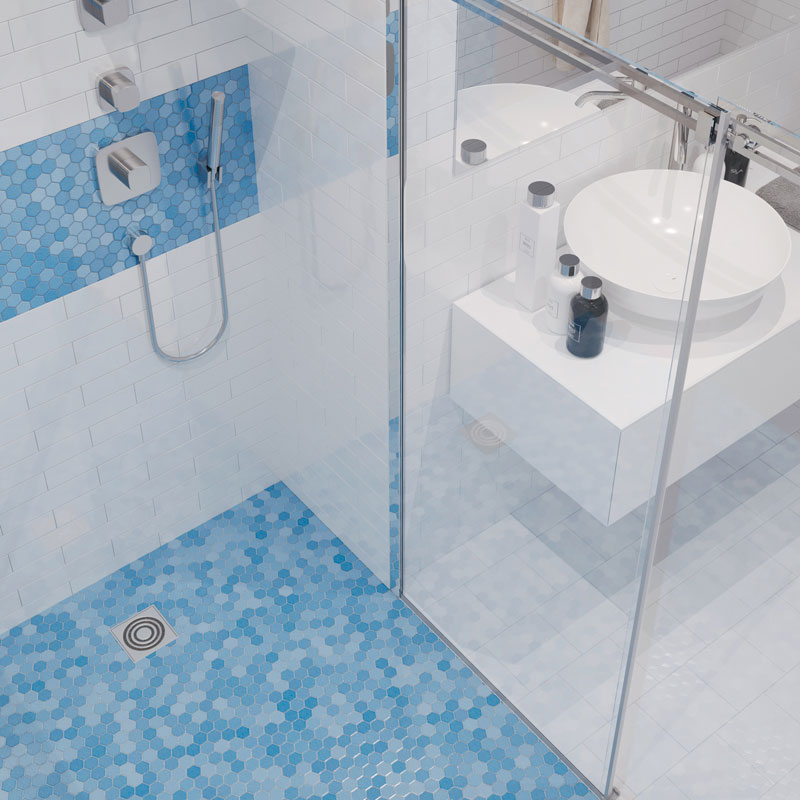 Гексагоны света: мозаика Vidrepur Hexagon STP-ST247 INCOLOR - Вид №1