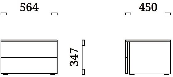 Febal Casa Прямоугольная тумбочка из меламина с ящиками Keith sun-id-1467438 - Вид №3