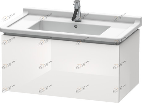 LC616508585 Тумбочка подвесная L-Cube #LC6165 820 x 469 мм Белый глянцевый лак Duravit