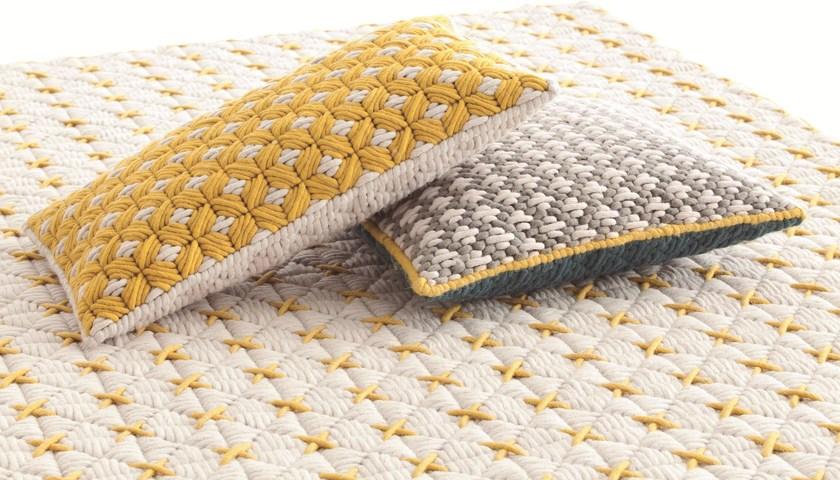 GAN Квадратная подушка ручной вышивки из ткани Silaï sun-id-1511836 - Вид №1