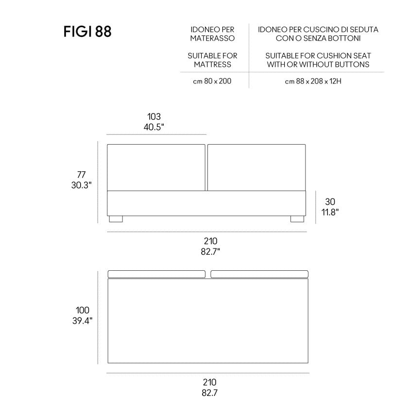 Одноместный диван-кровать из ткани Casamania & Horm Фиджи ARCH-00150893 - Вид №5