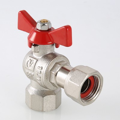 VT.266.N.0606 Кран шаровой угловой с накидной гайкой и внутренней резьбой Valtec 1" х 1"  - Вид №1