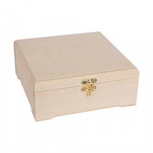 20*20*8 Заготовка для декорирования Шкатулка под аромамасла фанера 20 х 20 х 8 см Ладья