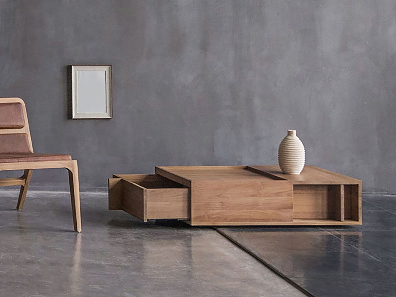 Низкий прямоугольный журнальный столик из массива дерева Air Division Mapp ARCH-00019447 - Вид №2