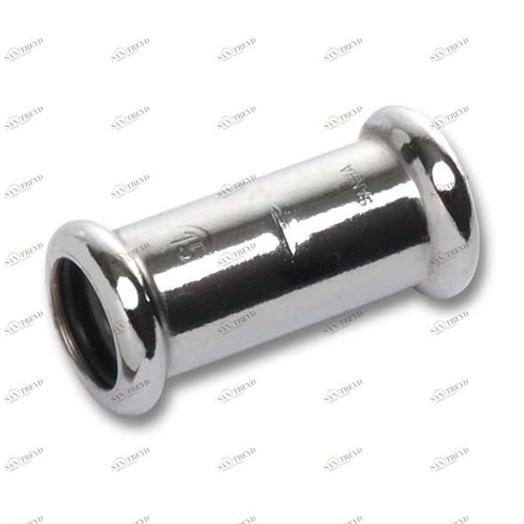 11627012 SANHA 16270 пресс-фитинг, медь, муфта ВПр-ВПр, хром. 12 мм 