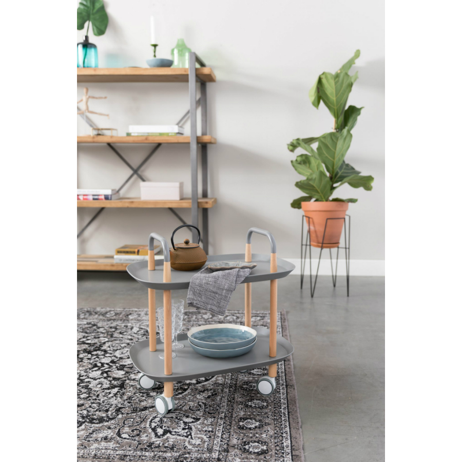 Стол сервировочный на колесиках Trolley, серая White Label Living 7900015 - Вид №1