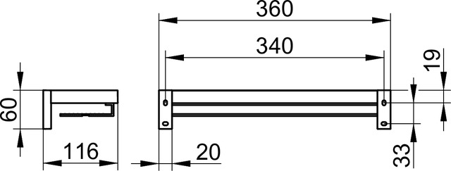 19158010000 Полочка для душа KEUCO Edition 90 Square - Вид №2