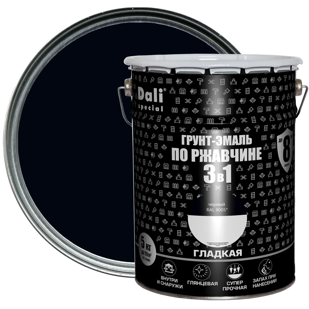 Грунт-эмаль 3 в 1 Dali - универсальная защита металла от коррозии 84584239 STLM-0052323