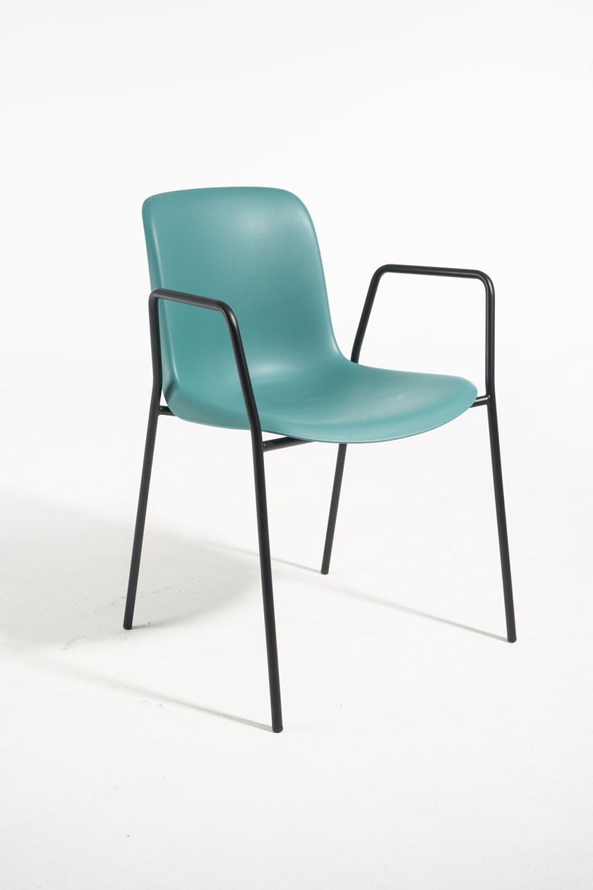 Grado Design Стул из полипропилена с подлокотниками и стальной основой Every Eve-ch-02 - Вид №2