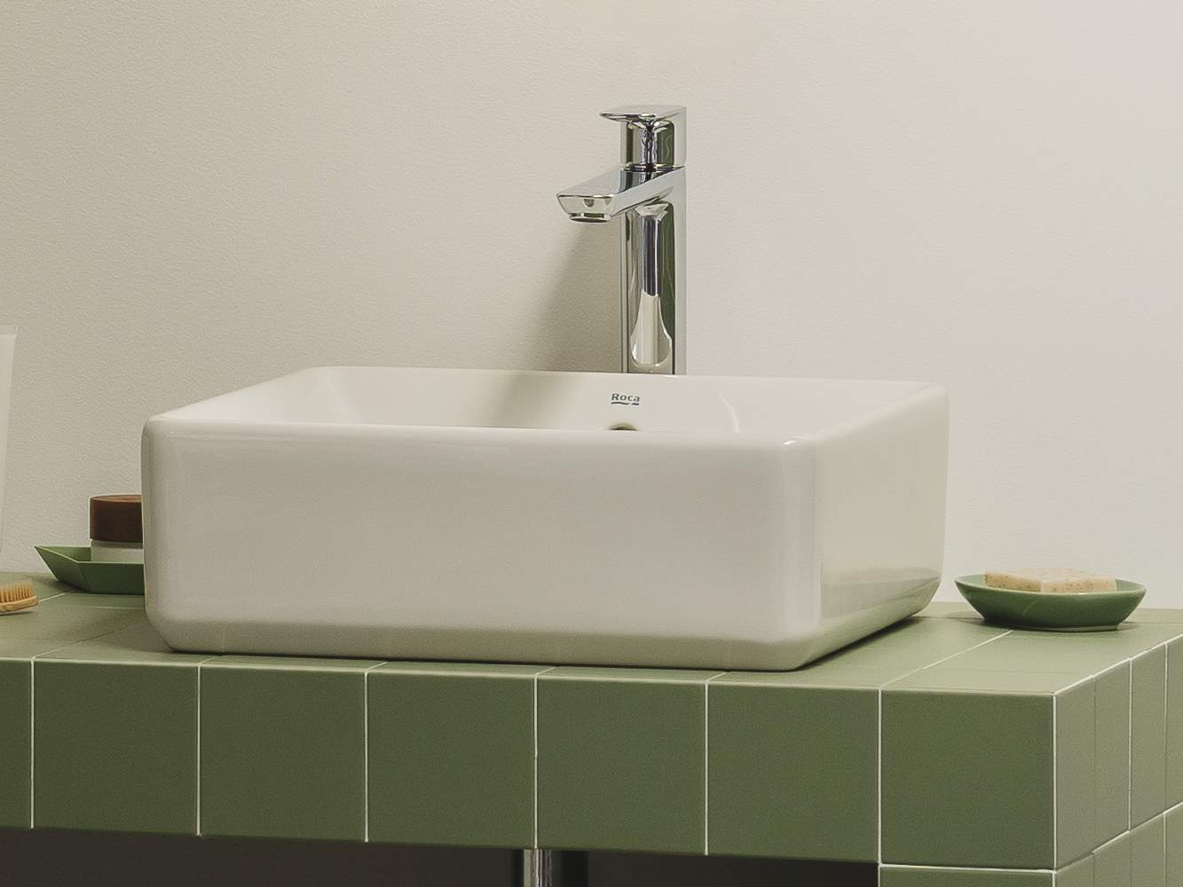 Фарфоровая столешница квадратная раковина Roca The Gap ARCH-00059294 - Вид №4