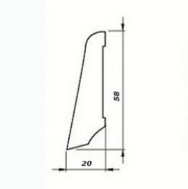 Плинтус Pedross Затертый Шпонированный Дуб 2500х58 мм 1010000812 - Вид №1