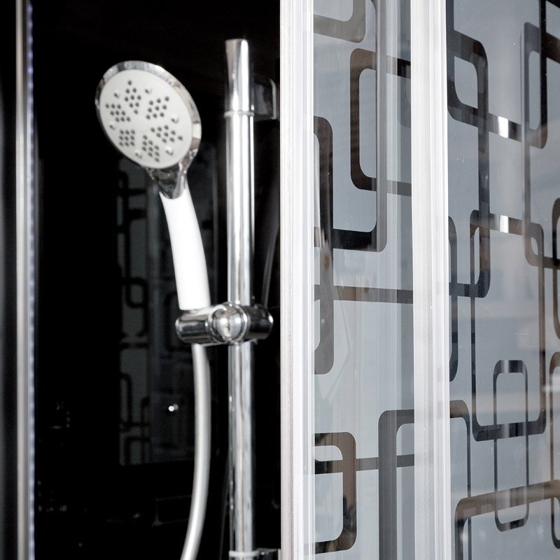 V8015 Душевая кабина DETO Серия V BМ1590 LED с гм. BLACK - Вид №23