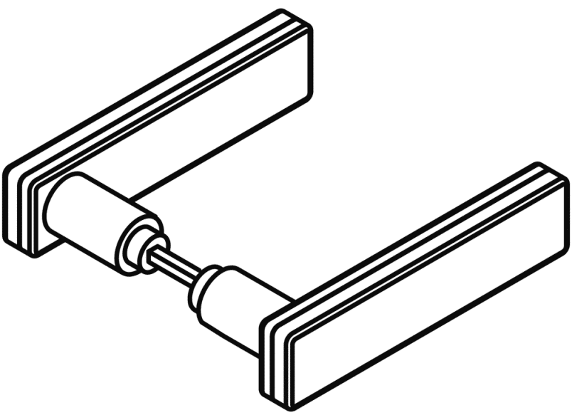 185XOH Дверная ручка (х-техник) HEWI Serie 180 | Edelstahl  - Вид №3