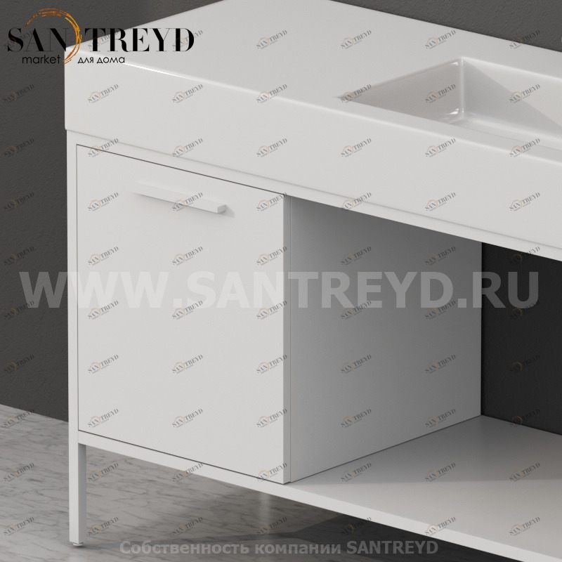 SS4548BO2 Тумба с открывающейся левой створкой (с 1 стеклянной полкой) Globo Ceramica Globo INCANTHO