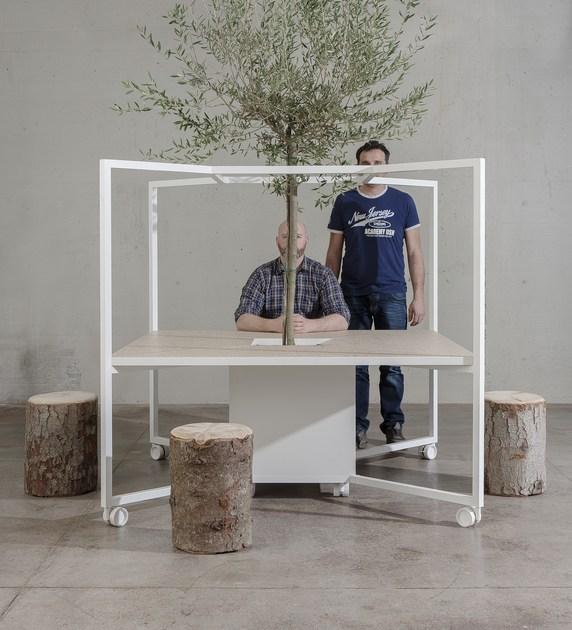 FANTONI Множественное рабочее место со звукопоглощающими перегородками для открытого пространства Hub sun-id-1471219 - Вид №7