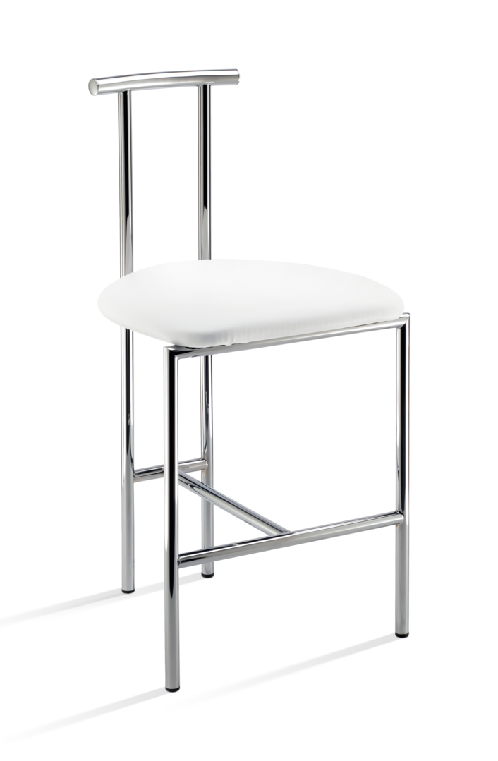 Табурет DWH 1 DECOR WALTHER Хром / Черный 500505  - Вид №1