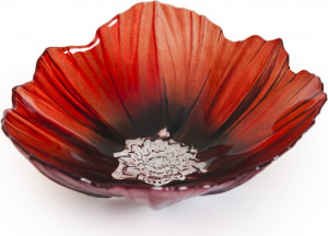 10663753 MALERAS Чаша "Мак", красно-чёрная, 190/60 мм.