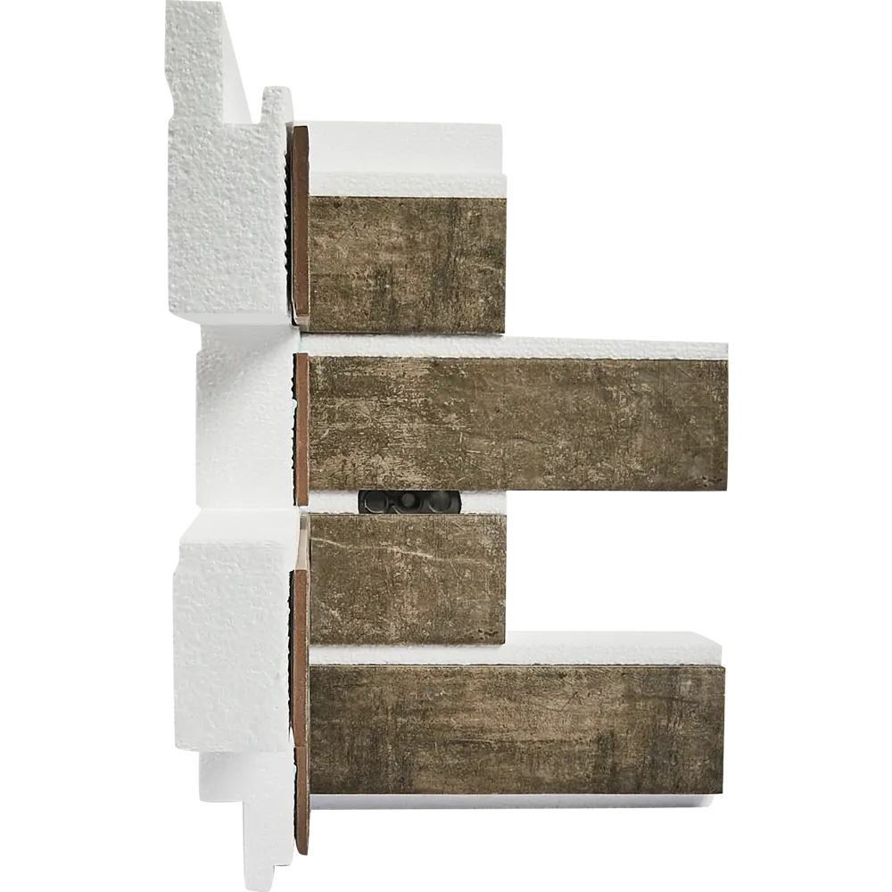 Термопанель внутренний угол Мосстрой-31 Brick Wall натурал 31x31x41x5 см STLM-2128628 - Вид №1