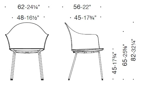 Пластиковый стул с мягким сиденьем ESTEL GROUP профиль ARCH-00029224 - Вид №2