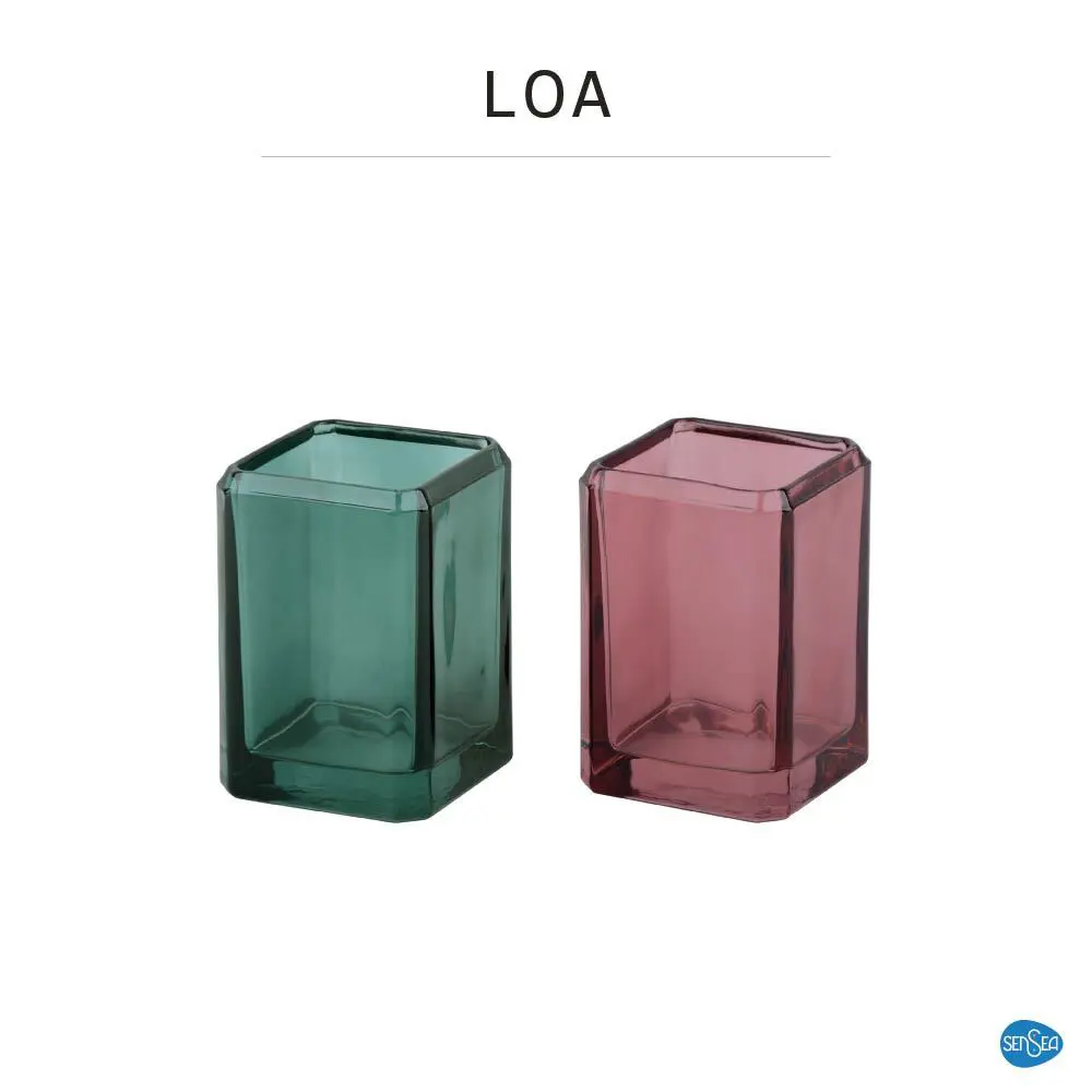 Стакан для зубных щёток Sensea Loa стекло цвет зелёный STLM-2172115 - Вид №3