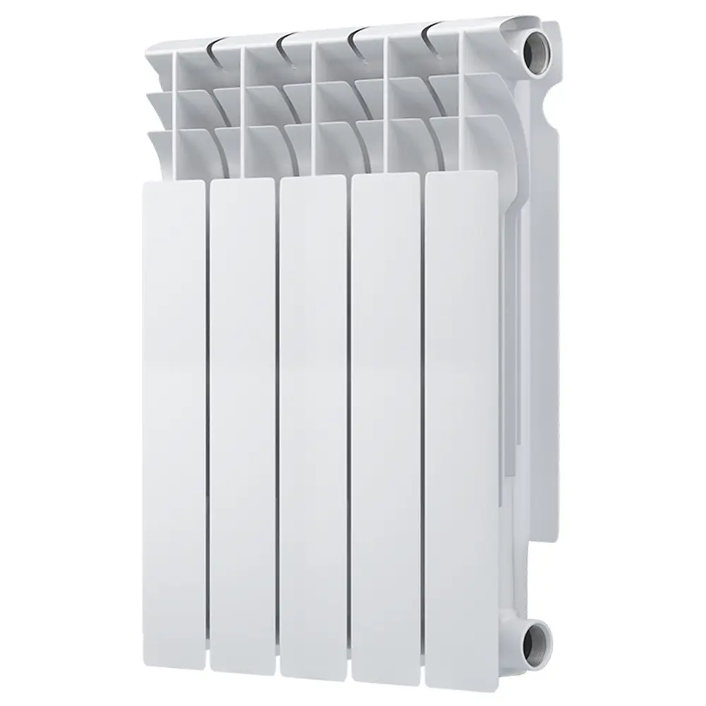 Радиатор секционный Monlan Bimetal 500/80 5 секций боковое подключение биметалл белый STLM-2166926 - Вид №1