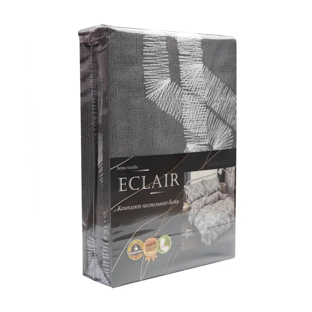 Комплект постельного белья Eclair Гало полутораспальный серый 89396254 STLM-1391993 - Вид №5