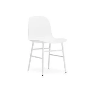 Стул без ручек Form с металлическими ножками 78х48х52 см, белый