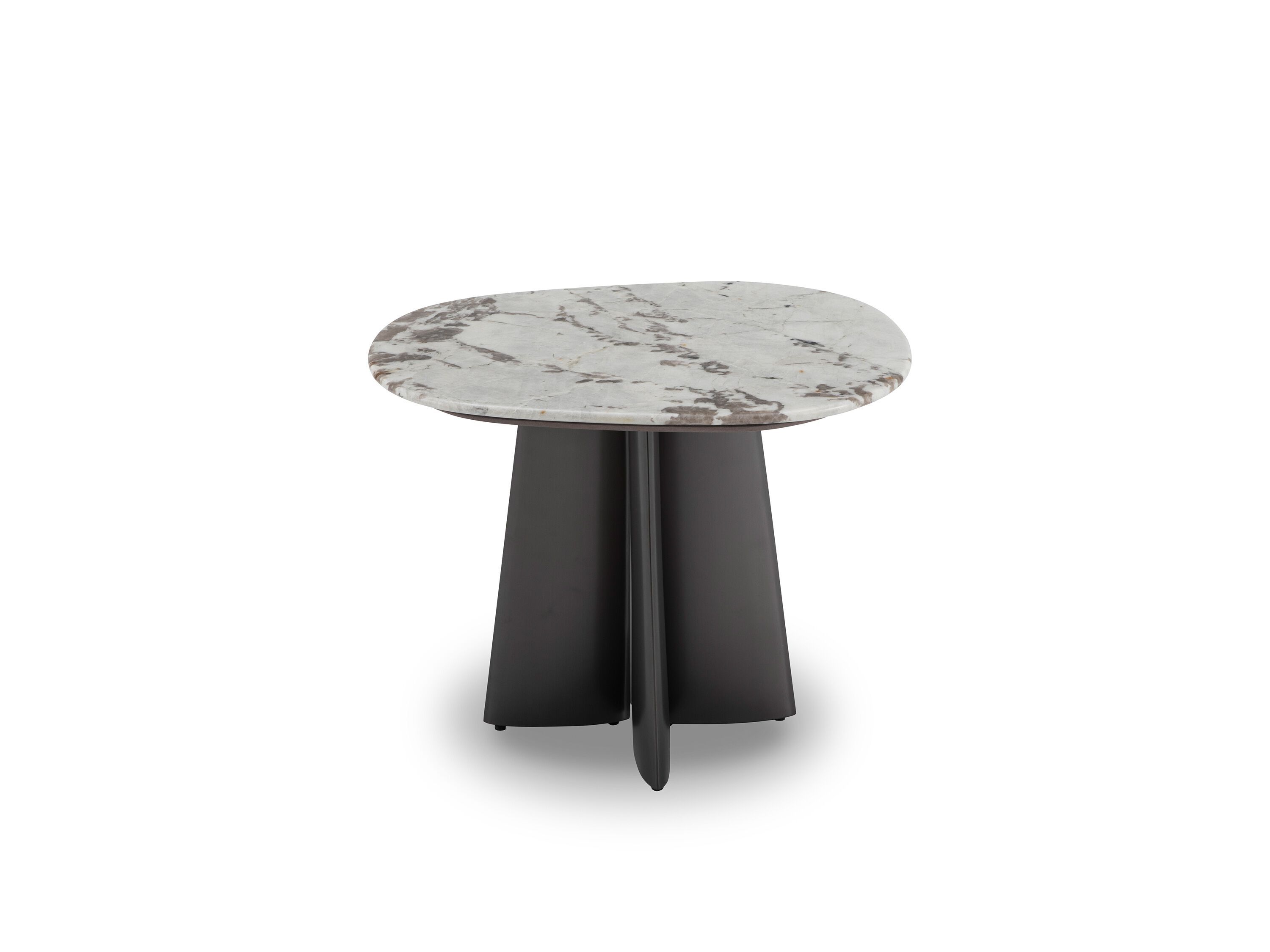 Низкий овальный журнальный столик из мрамора и нержавеющей стали CAMPO DE' FIORI ASCT649 ARCH-00070418 - Вид №3