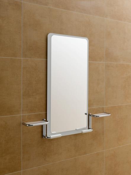 802.03.W110R Зеркальная полка белого цвета для сплошных зеркал HEWI Serie 802 LifeSystem  - Вид №2