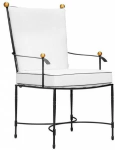 JANUS et Cie Садовый стул из нержавеющей стали с подлокотниками Amalfi