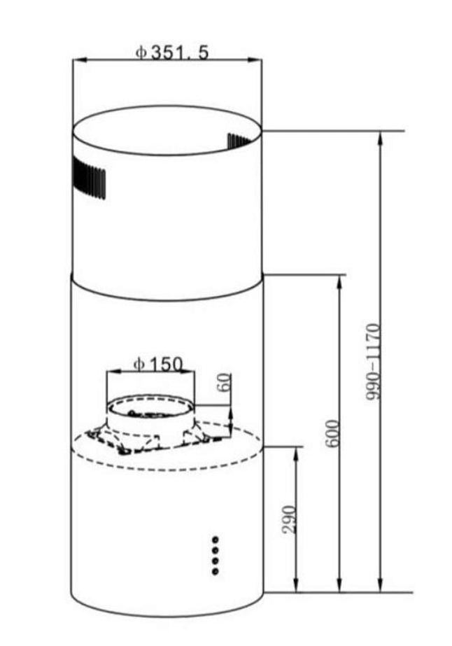 9039434 Вытяжка островная HOMSair ART 1050IS 35 черный STDN-0099058 - Вид №11